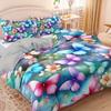 3Pcs Colorful Butterfly Floral Bedding Duvet Cover Set Butterfly Garden Bedding Quilt Set Butterfly Themed Spring Butterfly