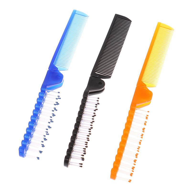 Plastic Travel Comb Portable Folding Comb Anti-Static Comb Hairpin Styling Tool