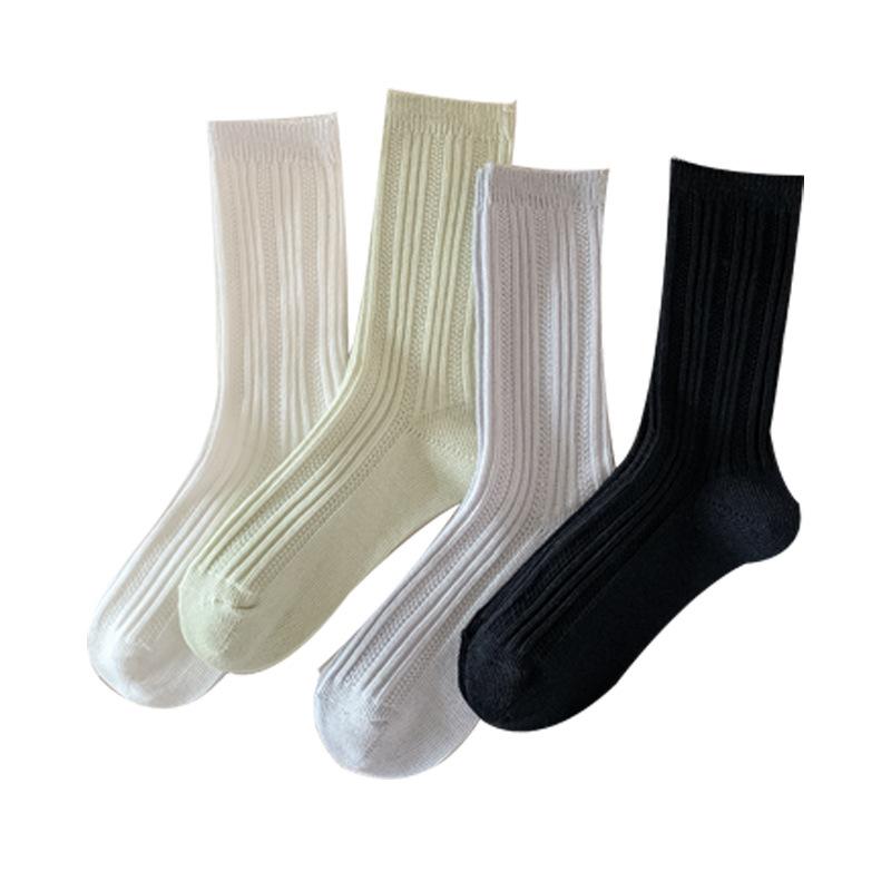 Women's New Autumn Trend Point Yarn Mesh College Wind Tube Pile Pile Cotton Socks