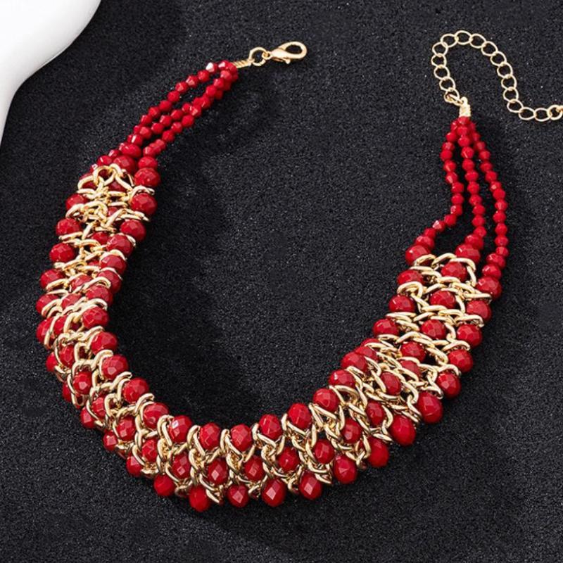 Black Beads Woven Choker Necklace For Women To Wear On Vacation Stages And Music Festivals Fashion Jewelry Hot Sale Party Gift
