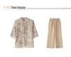 Mom's 2026 Summer Cotton-Linen Short Sleeve Two-Piece Set for Women: Stylish, New Chinese Style, Perfect for Middle-Aged and Elderly.