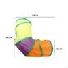 with 2 Entrances Pet Cat Tunnel Tube Toy Foldable L Shaped Rainbow Color Bed House Flexible Tent