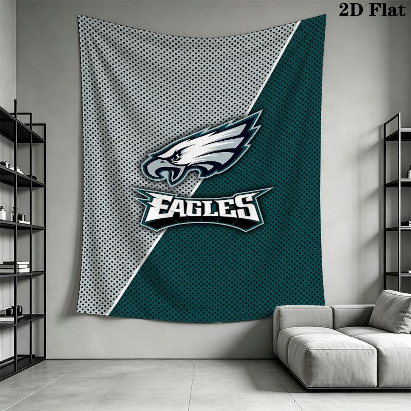 Philadelphia Eagles Wall Tapestry Aesthetic Wall Hanging Printed Fabric Blanket Decorative Tapestries for Bedroom Living Room Home Decor
