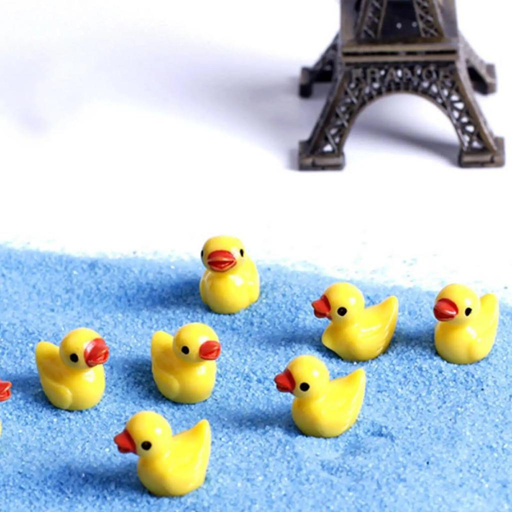 SELECOCO Miniature Ducks Set of 10 Terranium Gardening Dollhouse Garden DIY Decoration Figure Ornament