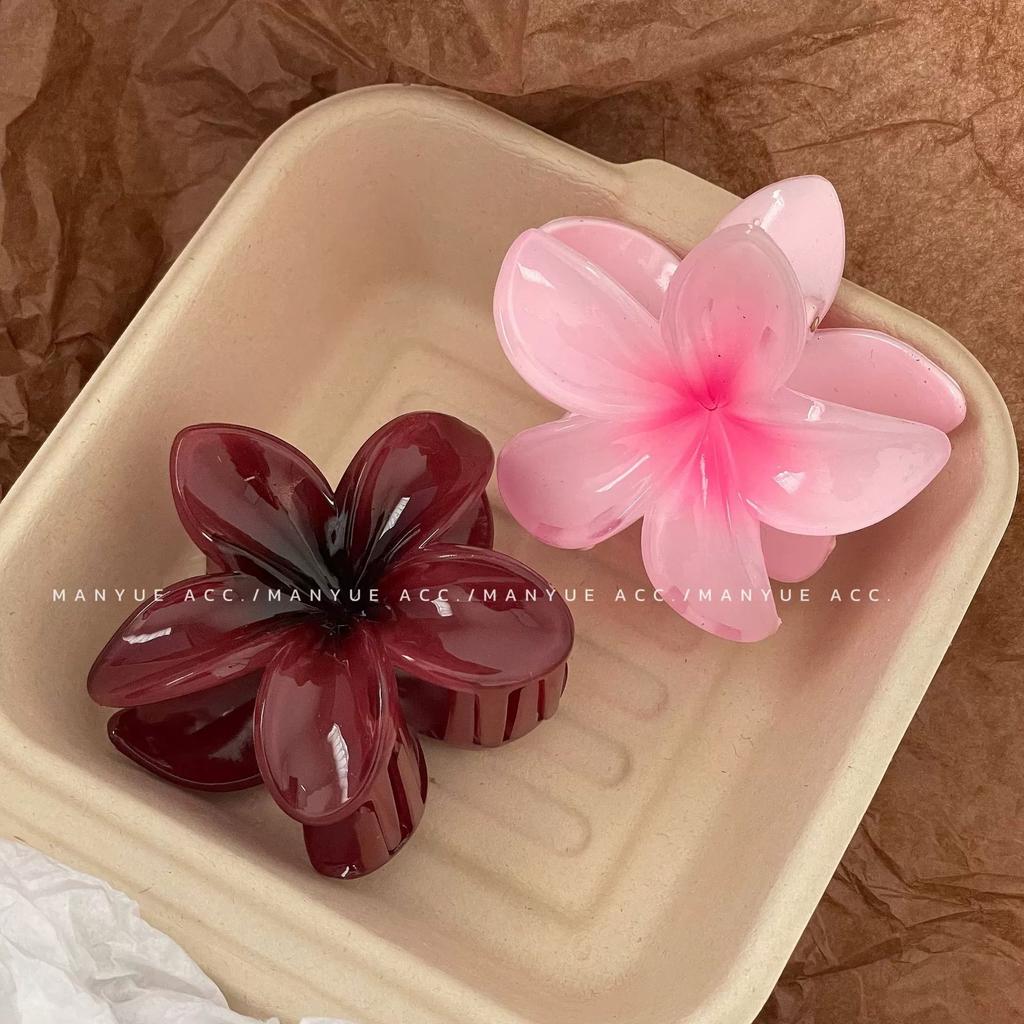 Elegantní gradientní sponky do vlasů květinové skřipce do vlasů velká velikost módní pokrývka hlavy vlásenka pro ženy dívky krabí sponka vlasové doplňky