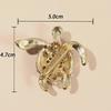 Cute Crystal Turtle Brooch