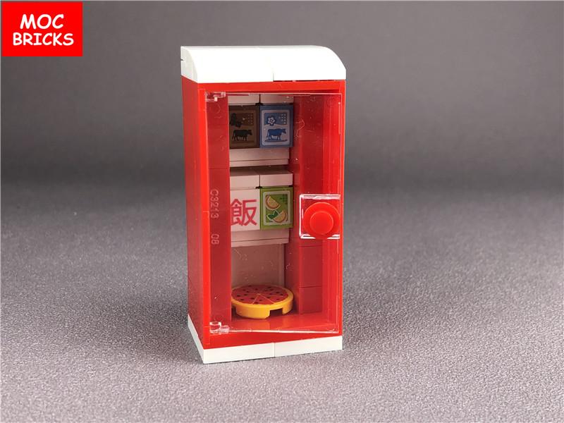 Set  MOC Bricks Coffee Cupboard Microscope Toilet Air Conditioner Desk Educational Building Blocks Toys Kids Gifts