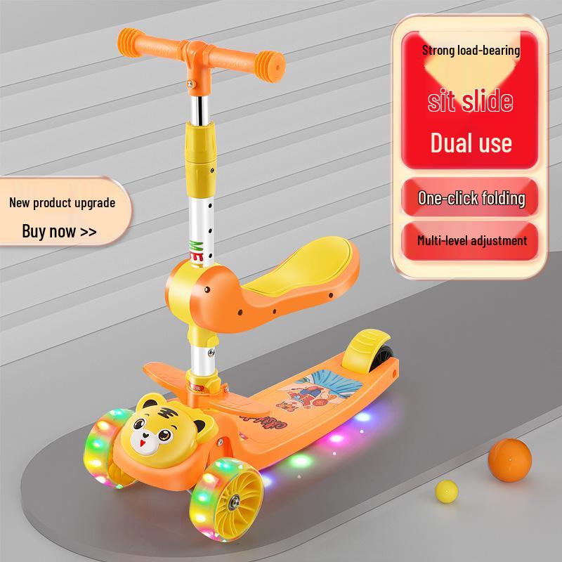 

Детский самокат 3-в-1 с сиденьем для детей в возрасте 1-12 лет, подходит для мальчиков и девочек