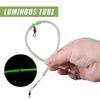 4Pcs Luminous Fishing Balance Connector Feeder Anti Tangle Boom Sleeves Tube with Swivel Bead Line Luminous Tube Fishing Tackle