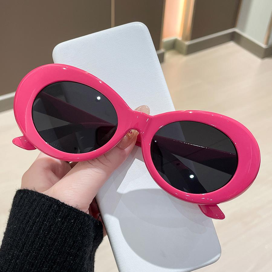 1 pièce Lunettes de Mode Personnalité Y2K à Monture Ovale en Plastique pour Hommes/Femmes Décoration pour Vacances en Plein Air Fête sur la Plage Festival de Musique