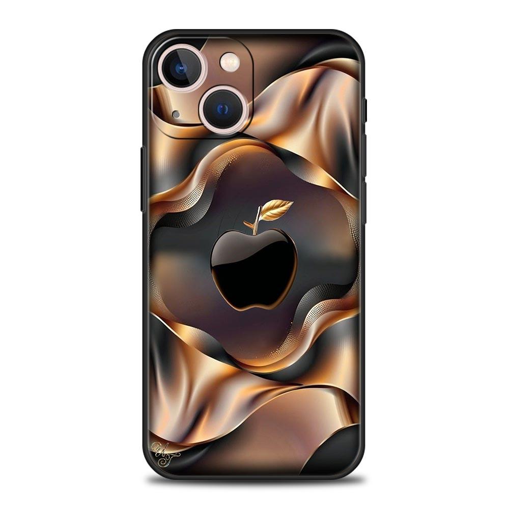 Happy Black Apple Phone Case Cover for iPhone 17 16 15 14 13 12 Pro Max 11 Pro Max 17 AIR Plus Shockproof Soft TPU Shell Fundas