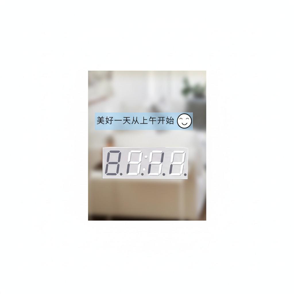 

LED WiFi Clock Module 0.8-Inch Automatic Time Sync DIY Digital Electronic Clock 10*10*2 білий