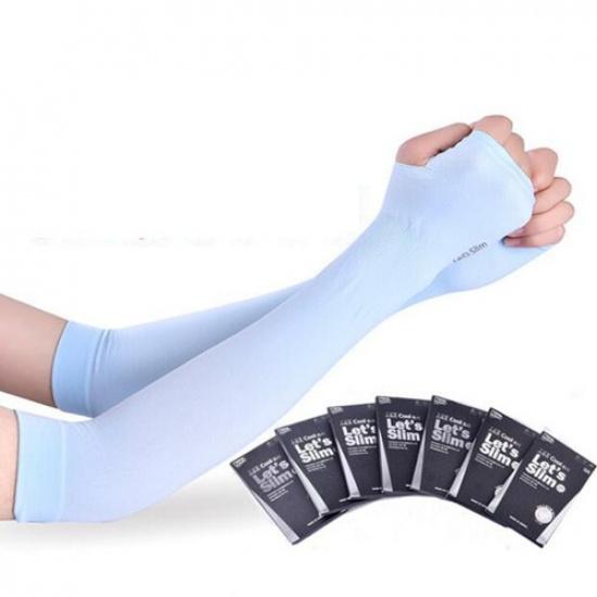 Men Women Elastic Arm Sleeves Cover UV Sun Protection Outdoor Sports Accessorie•