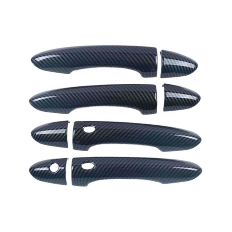 Accesorii Auto Capac Mâner Ușă Pentru Ford Territory - Fibră de Carbon Argintiu Negru Stilizare Auto Upgrade Modificare Mașină
