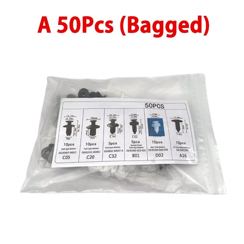 Auto Fastener Clip Mixed Car Body Push Retainer Pin Rivet Bumper Door Trim Panel Fastener Kit Car Clips Box or Bag Packaging