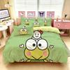 Keroppi Cartoon Duvet Cover Set with Pillowcase, Single Double Queen King Size Bedding, Soft Anime Bedroom Decor for Adults Kids