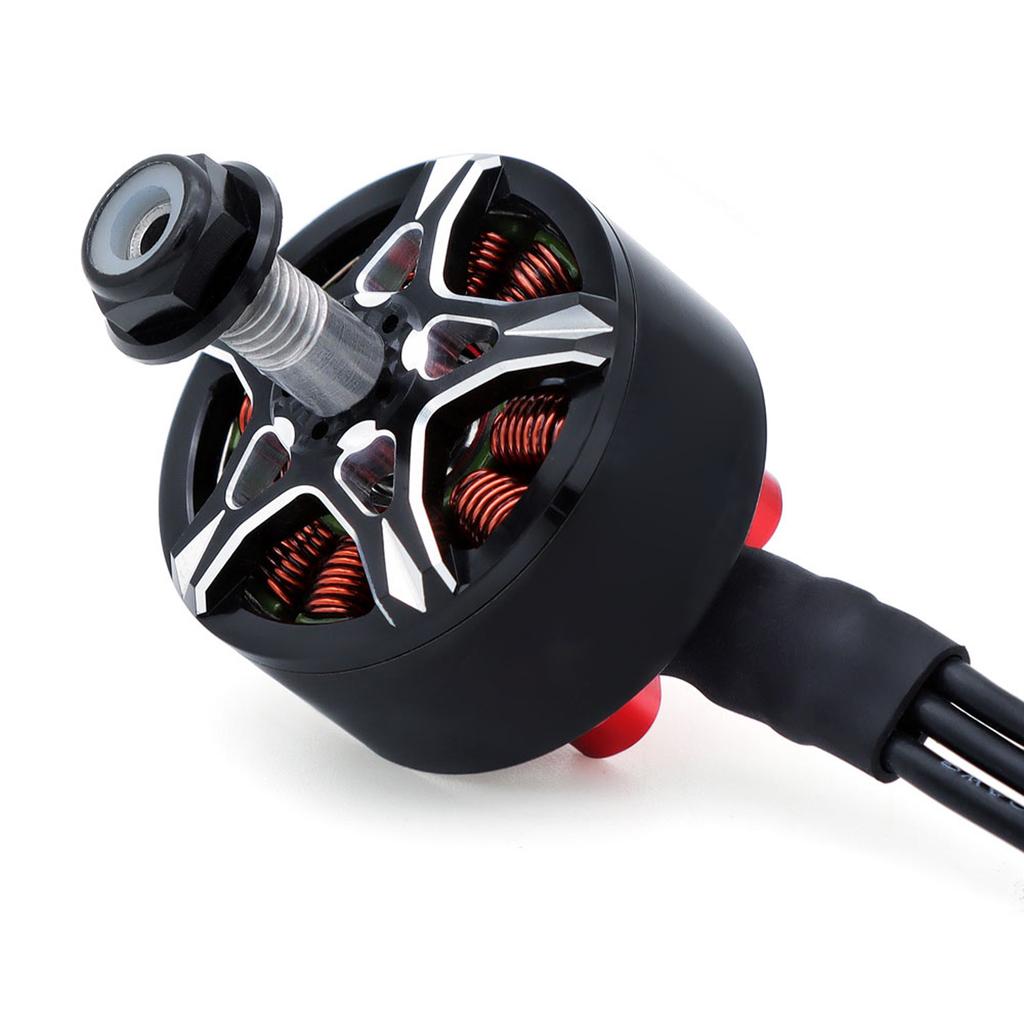 S2207 Brushless Motor for Racing Drones   12N14P High Speed Outrunner with 4mm M5 Steel Shaft, NMB Bearings, 20AWG