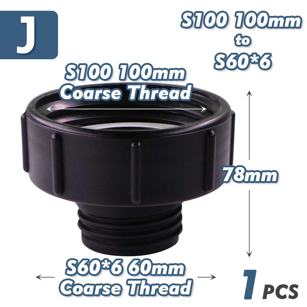 1/2" 3/4" 1" 1.5" 2" 3" 4" IBC Water Tank Conver Adapter Fine X Coarse Thread 1000L Ton Barrel Garden Irrigation Valve Fittings