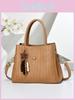 Womens Large Capacity Tote Bag Pu Leather With Zipper Closure For Daily Use