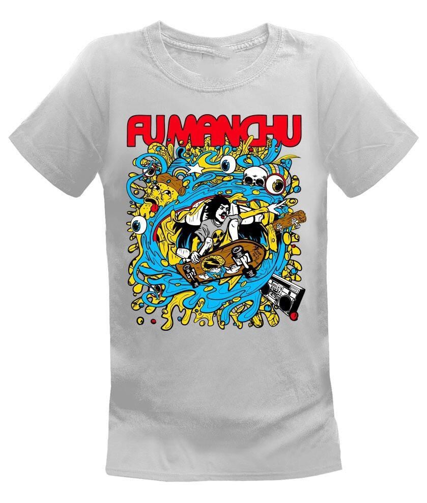 Tremd Fu Manchu Band Shirt White Color 100% Cotton Gift For Fan Unisex T-Shirt M