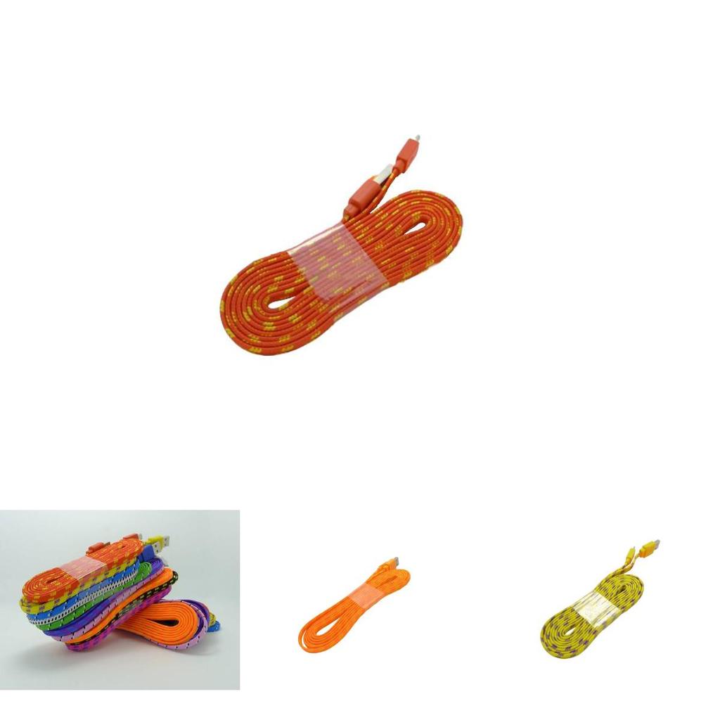 Android V8 Nylon Braided Usb Data Cable With Micro Connector For Smartphone Charging And Syncing