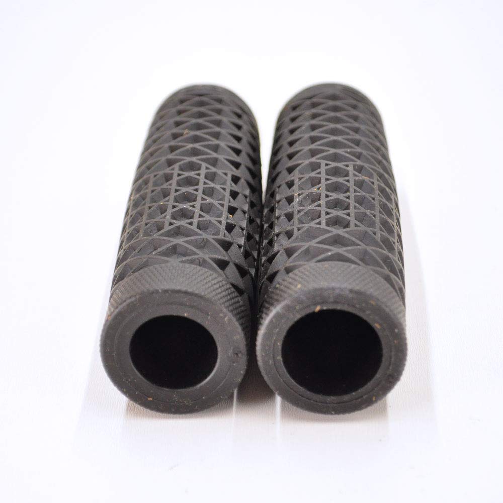 Vans "Waffle" Pattern Rubber Motorcycle Grips - Black - Sold as Pair for 7/8" Bars - Made in USA..