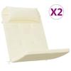Adirondack Chair Cushions 2 Pcs Cream Oxford Fabric