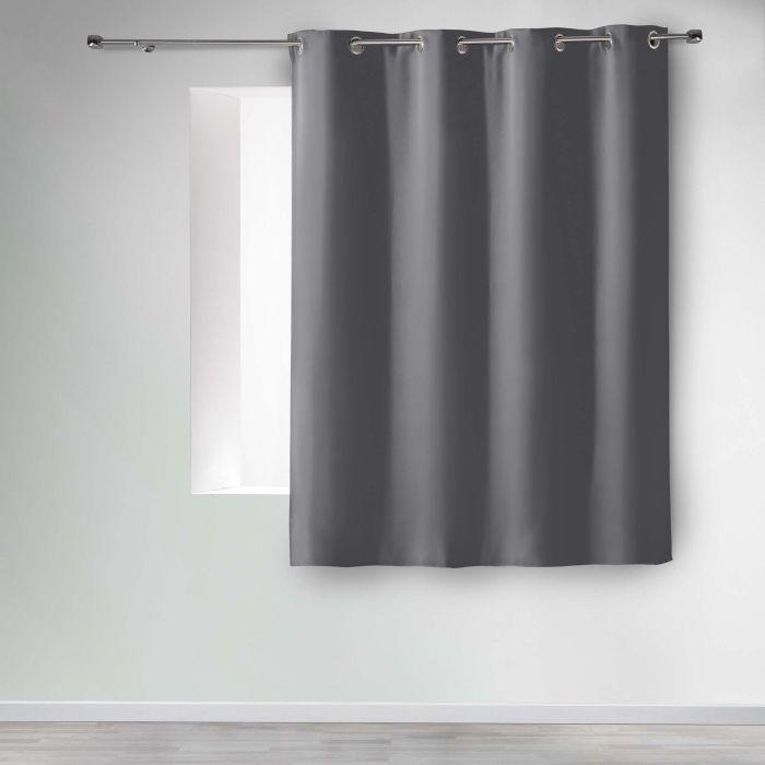 Rideau occultant (140 x H180 cm) Uni Anthracite
