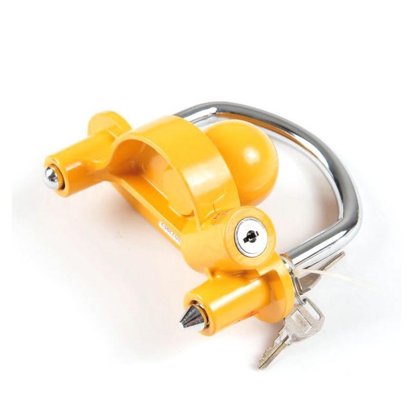 1 Set 2-5/16 Inch Adjustable Anti-Theft Coupler Lock Heavy Duty Trailer Hitch Lock U-Shape Ball Security For Tow Receiver
