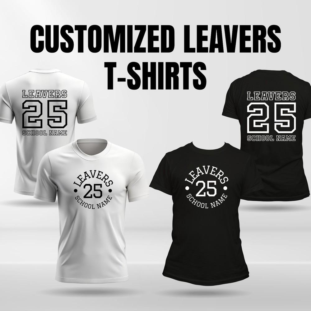 

Personalised School Leavers 2025 TShirt, School leavers tshirt, Your school name 4XL