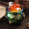 Halloween Silicone Mold Halloween Cauldron Statue Epoxy Resin Mold Reusable Easy Release Mould Crafting Supplies Resin Mold