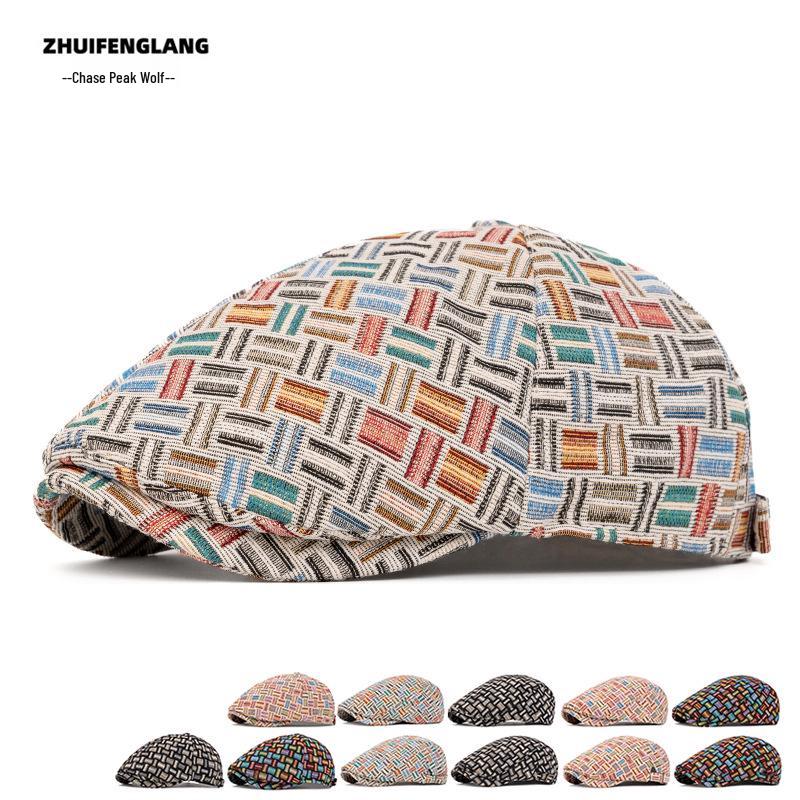 Men's and Women's Spring/Summer Fashion Cap: Versatile Duckbill, Flat Cap, Newsboy, and Beret Hat Styles