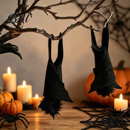 Halloween Party Background Decor Bat Decorations, Realistic Felt Hanging Bats, Spooky Flying Props Holiday Atmosphere for Haunted House Party, Indoor
