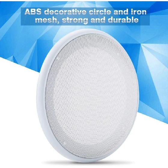 Speaker Grille, 2PCS in-Ceiling 8'' Speaker Grille,Home Speaker Cover, Dynamic Built-in Audio, for Humid Indoor/Enclosed