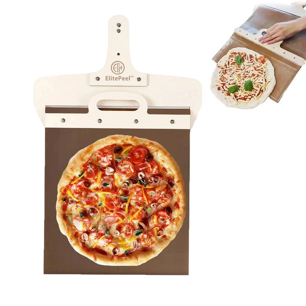 40*30cm Sliding Pizza Peel Shovel Removable Wooden Handle Pizza Spatula with Tarps Baking Tools Drop