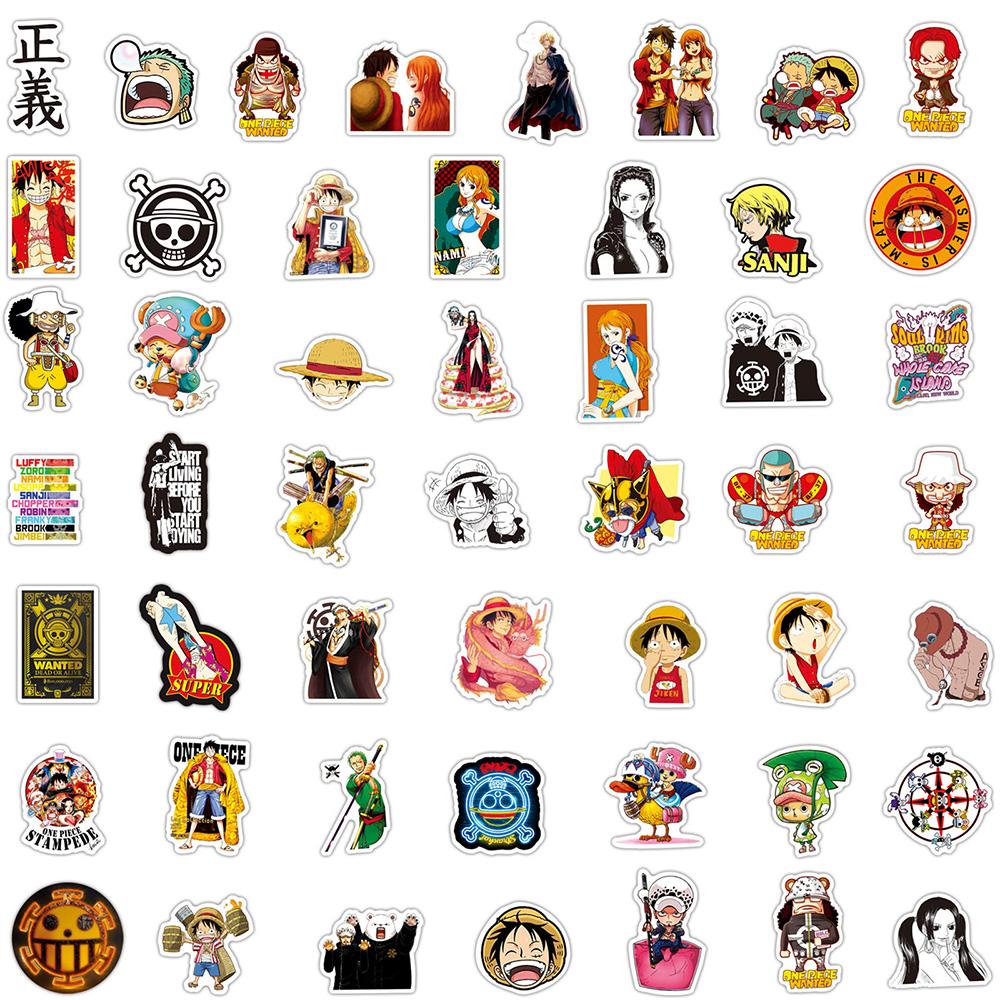 10/30/50/100pcs Anime One Piece Graffiti Stickers Luffy Cartoon Decals Toys DIY Skateboard Phone Waterproof Cool Sticker Toys