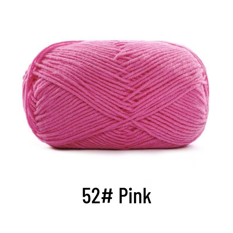 Suhe Meng Xiaoxiao 4-Ply Combed Cotton Milk Yarn for DIY Knitting: Blanket, Hat, Scarf Projects