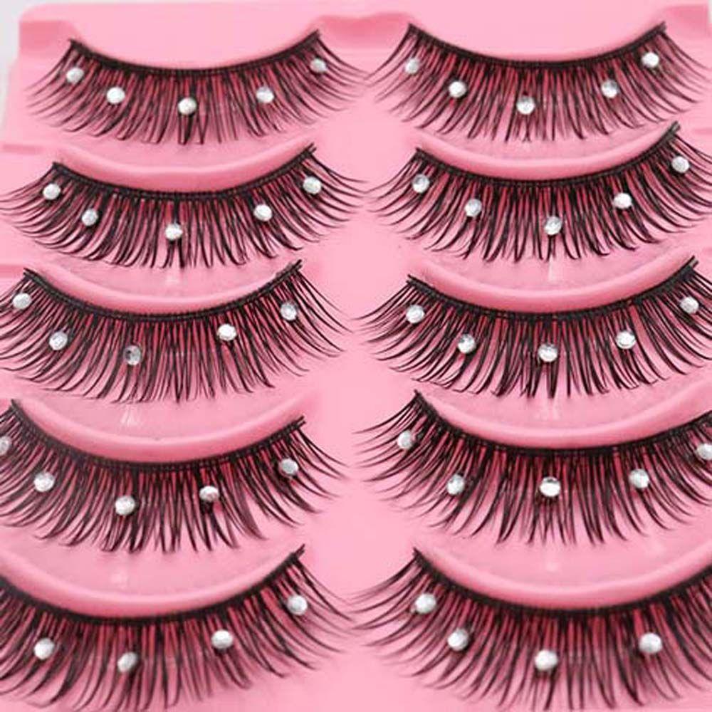 Cross Lash Lash Extension Rhinestone False Eyelashes Sequins False Eyelashes Big Eyes Eyelashes