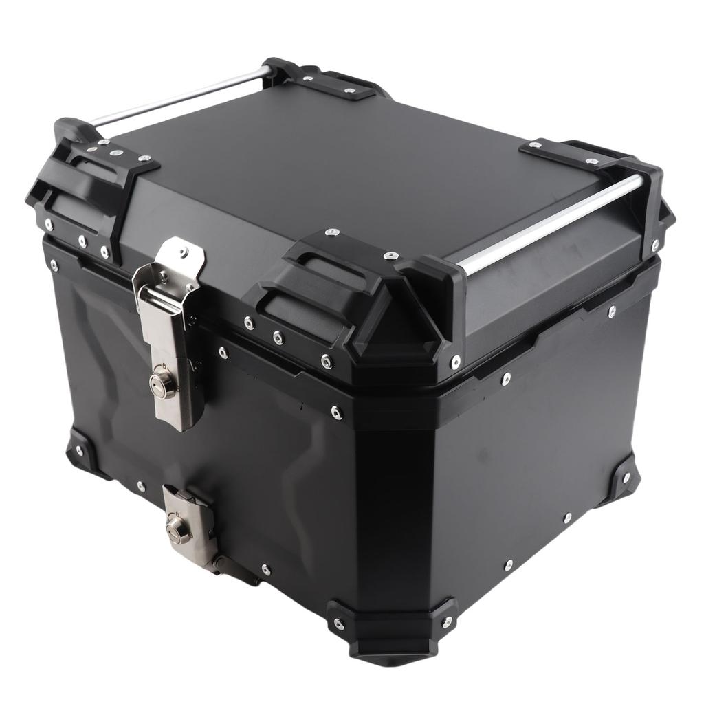 Universal Black 45L Motorcycle Adventure Aluminum Top Case Tail Box Luggage