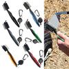 Key Chain Nylon Colourful Groove Cleaner Kit Golf Club Brush Cleaning Tool Hook To Bag