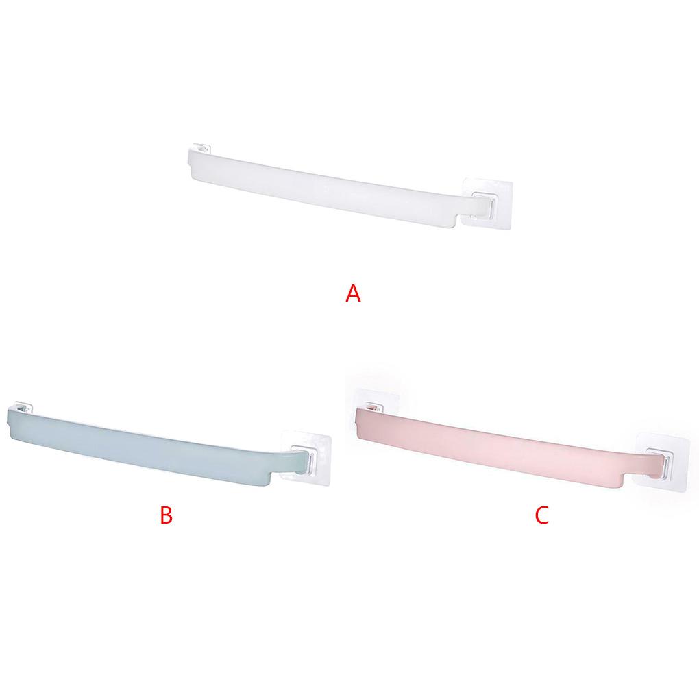 Self-adhesive Bathroom Single Towel Bar NO Drilling On Walls Plastic Kitchen Towel Hanging Rack Holder