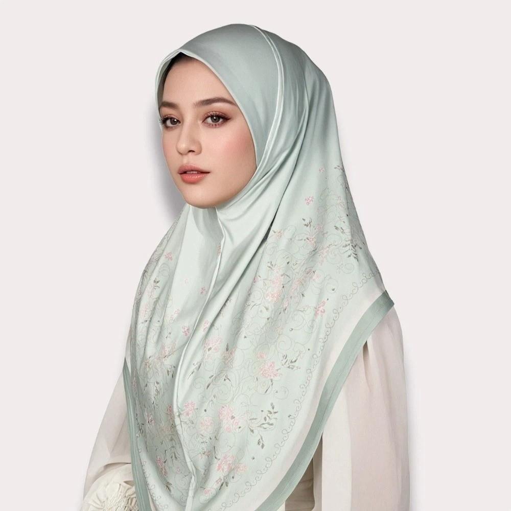 Breathable Printed Arab Lady Headscarf Adjustable Hijab Head Wrap Women