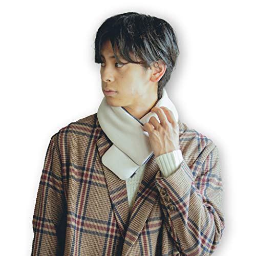 Doshisha Wearable Heater Scarf, Rechargeable USB, Washable, Greige, ONVEIL