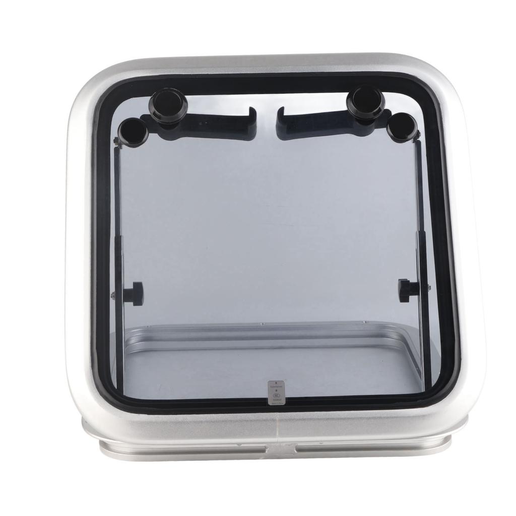 410x410mm Boat Ventilation Hatch Window Square Push Out Deck Porthole Skylights Escape Window for 3‑23mm Thickness