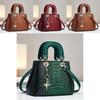 Crocodile Pattern Fashion Women's Handbag Large Capacity Soft Leather Atmospheric Middle-aged Mom Bag