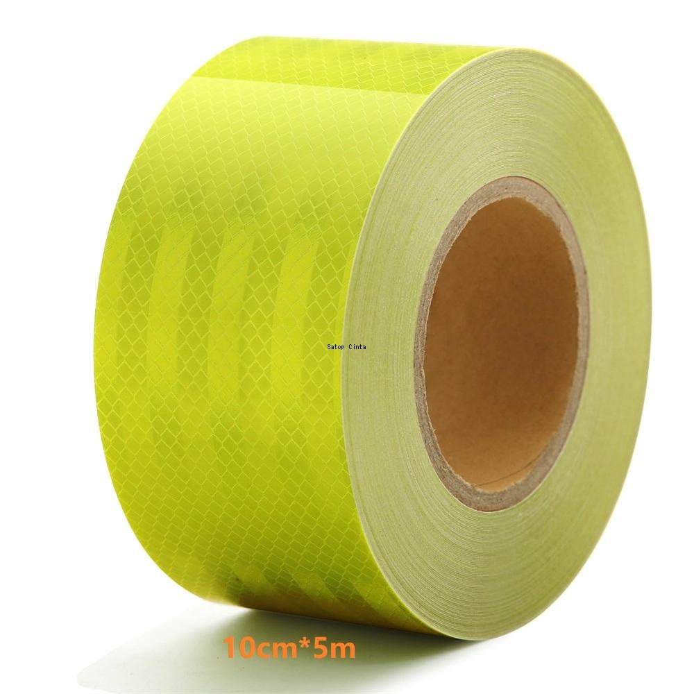 2,5 cm/5 cm/10 cm Fluoreszierendes Gelb Reflektierendes Band Diamantqualität Wasserdicht Stark Klebend Sicherheitswarnung Reflektor Autoaufkleber