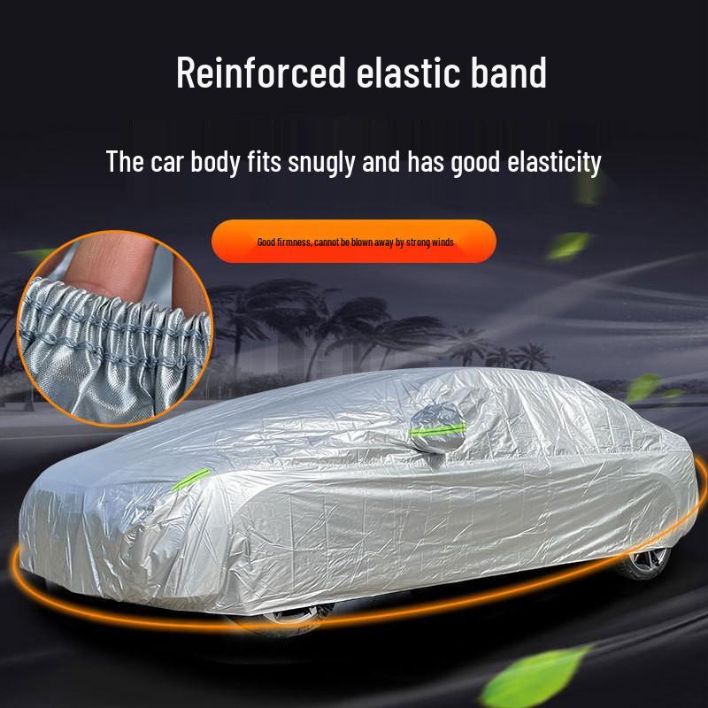 

Universal 210T Single-Layer Car Cover: Sun Protection, Dustproof, Windproof, Antifreeze. 2S