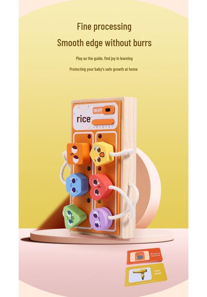 Montessori Early Learning Busy Board: Multi-Function Switch & Socket Toy