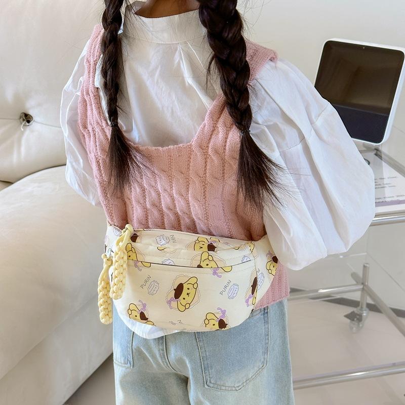 Cartoon-style Cute Crossbody Bag for Boys and Girls, Toddler-sized Waist Bag, Kindergarten Baby Shoulder Bag
