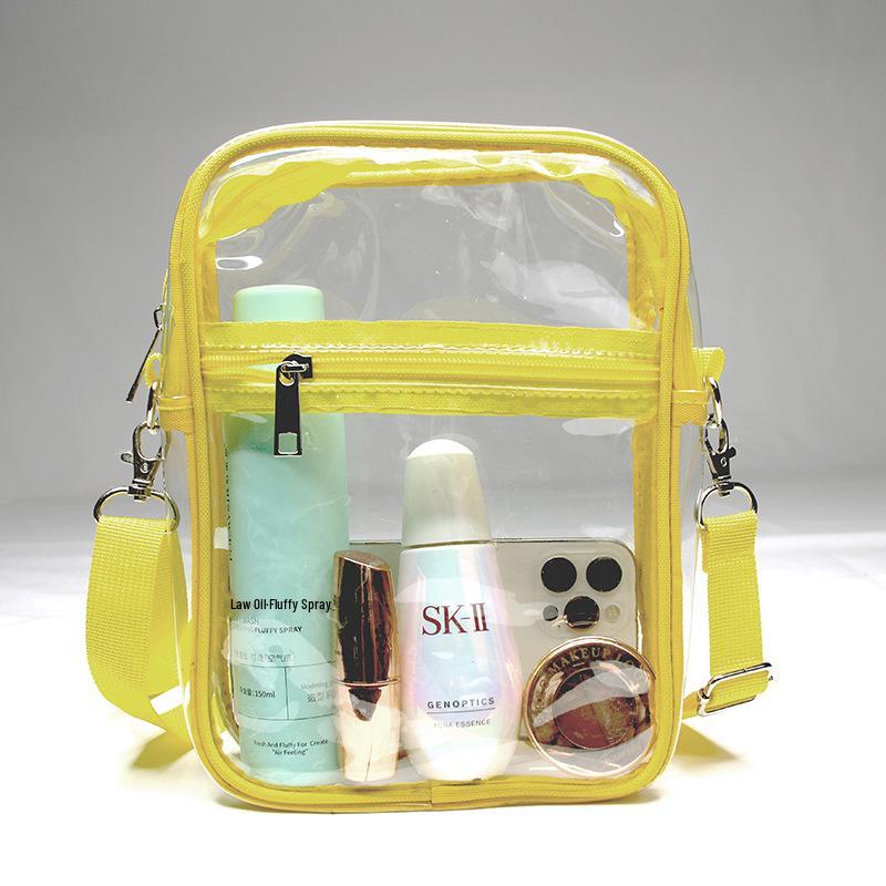 Priehľadná PVC Crossbody Taška - Vodotesná, Multifunkčná, Prenosná Ramenná Nákupná Taška